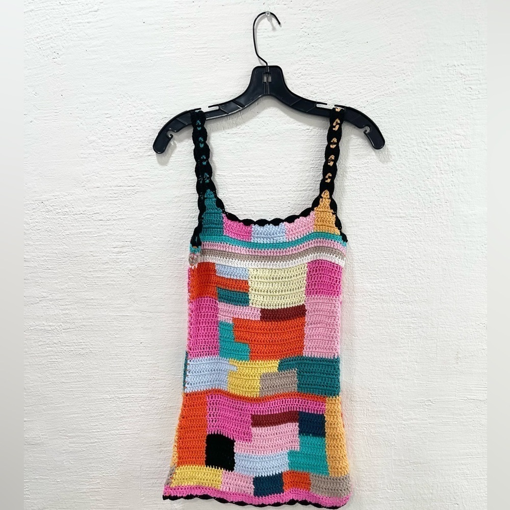Tach Clothing Meryl Crochet Mini-Dress Knit Multicolor - Picture 2 of 7